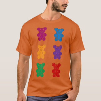 Gummy bear six pack abs, funny gummy bear abs  t-shirt