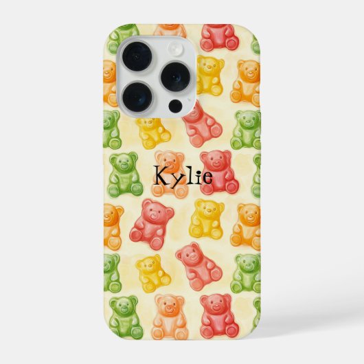 Gummy Bears Mint Pink Yellow Fruit Birthday iPhone Hoesje (Achterkant)