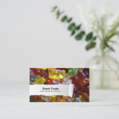 Gummy BearsAanpasbaar voedsel close-up Visitekaart Visitekaartje (Staand voorkant)