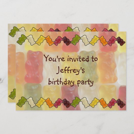 Gummy beer Chevron Kaart (Voorkant / Achterkant)