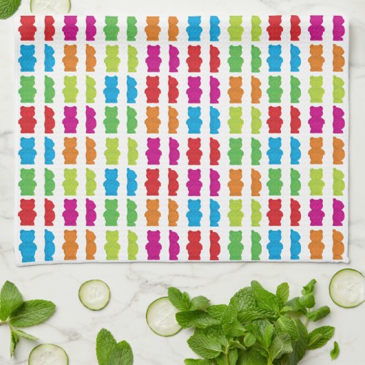 Gummy Beer Colorful Snoep patroon Theedoek (Gevouwen)