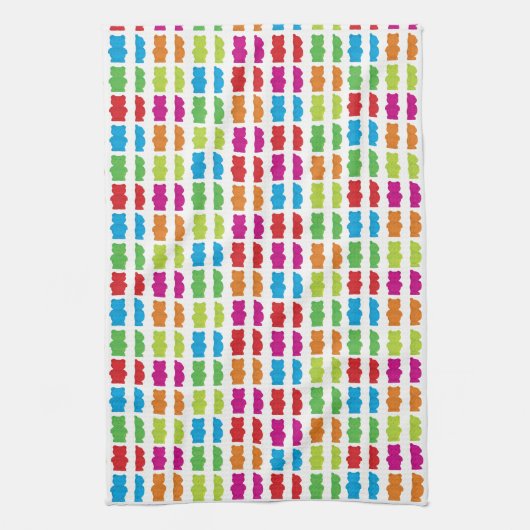 Gummy Beer Colorful Snoep patroon Theedoek (Verticaal)