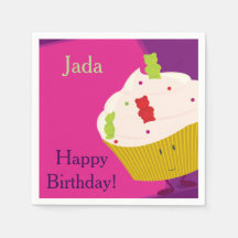 Gummy Beer Cupcake | Papieren servetten