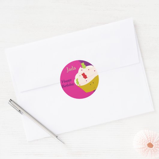 Gummy Beer Cupcake | STICKER (Envelop)