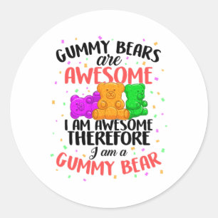 Gummy Beer Dancing Dier Snoep Voor Volwassen Jeugd Ronde Sticker