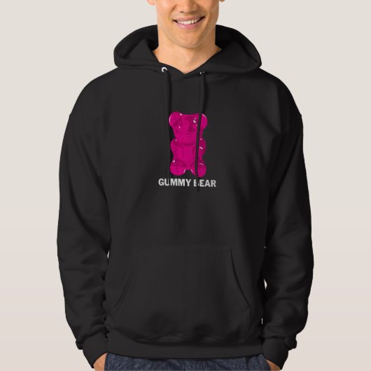Gummy Beer Design Sweet Snoep Fans Mannen Vrouwen Hoodie (Voorkant)