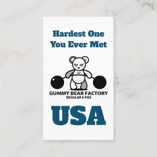 Gummy Beer Factory Ab-training Visitekaartje (Achterkant)