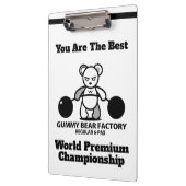 Gummy Beer Factory Cup met vivid beer Klembord (Links)