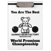 Gummy Beer Factory Cup met vivid beer Klembord (Voorkant)