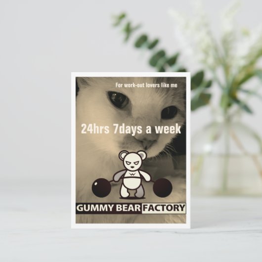 Gummy Beer Factory Gym/Fitness Briefkaart (Staand voorkant)