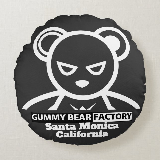 Gummy Beer Factory Gym/Fitness Sierkussen Rond Kussen (Voorkant)