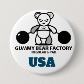Gummy Beer Factory (gym) Ronde Button 7,6 Cm (Voorkant)