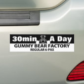 Gummy Beer Factory Work-out tip Bumpersticker (Op auto)