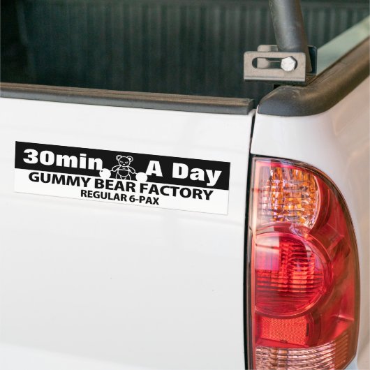 Gummy Beer Factory Work-out tip Bumpersticker (Op Truck)
