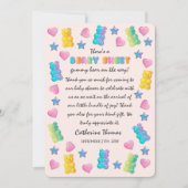 Gummy Beer Kleurrijke Jelly Snoep Baby shower Bedankkaart (Voorkant)