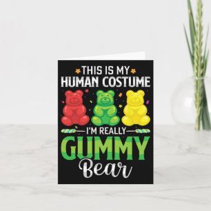 Gummy Beer My Human Costume Funny Snoep Halloween Kaart