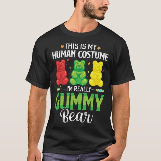 Gummy Beer My Human Costume Funny Snoep Halloween T-shirt (Voorkant)