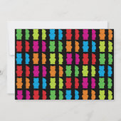 Gummy Beer Pattern Kind's Birthday Black Kaart (Achterkant)