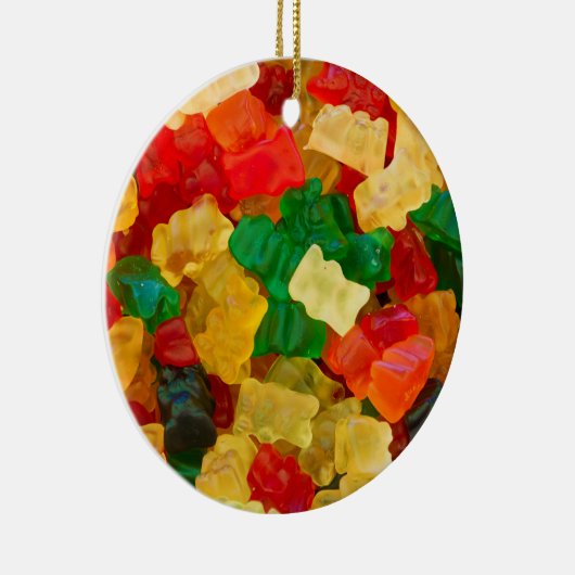 Gummy Beer Regenboogkleurig Snoep Keramisch Ornament (Rechts)