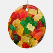 Gummy Beer Regenboogkleurig Snoep Keramisch Ornament (Links)