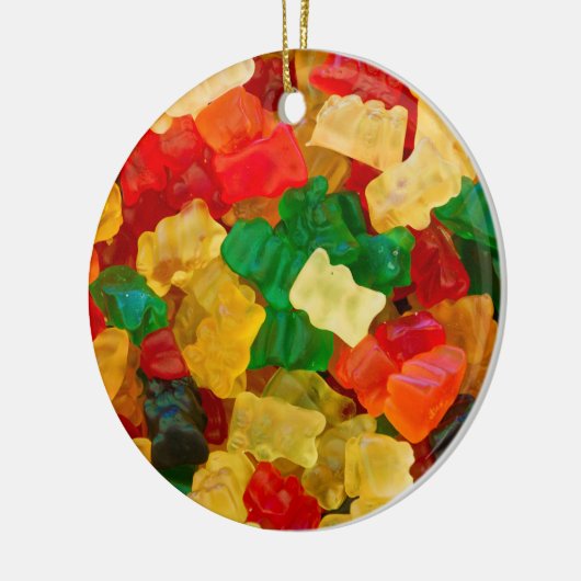 Gummy Beer Regenboogkleurig Snoep Keramisch Ornament (Links)