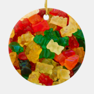 Gummy Beer Regenboogkleurig Snoep Keramisch Ornament
