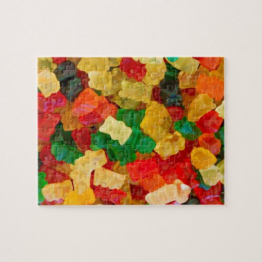 Gummy Beer Regenboogkleurig Snoep Legpuzzel (Horizontaal)