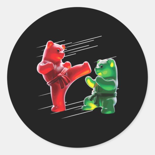 Gummy Beer Ronde Sticker (Voorkant)
