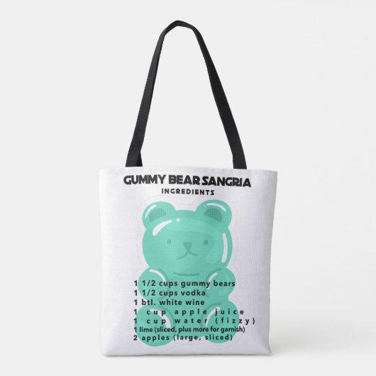Gummy Beer Sangria Ingrediënten Tote Bag (Achterkant)