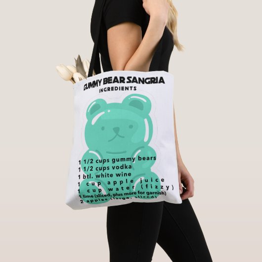 Gummy Beer Sangria Ingrediënten Tote Bag (Dichtbij)