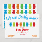 Gummy Beer Snoep Bearly Wait Baby shower Kaart (Voorkant / Achterkant)