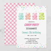 Gummy beer snoep-uitnodiging kaart (Voorkant / Achterkant)