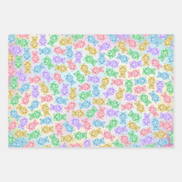 Gummy Beer Wrapping Paper Flat Sheet Set van 3
