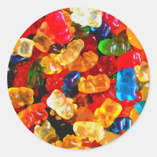Gummy Beren Glore .jpg Ronde Sticker (Voorkant)