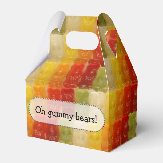 Gummy beren - gunst box bedankdoosjes (Voorkant Zijde)