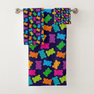 Gummy Beren Patroon Bad Handdoek