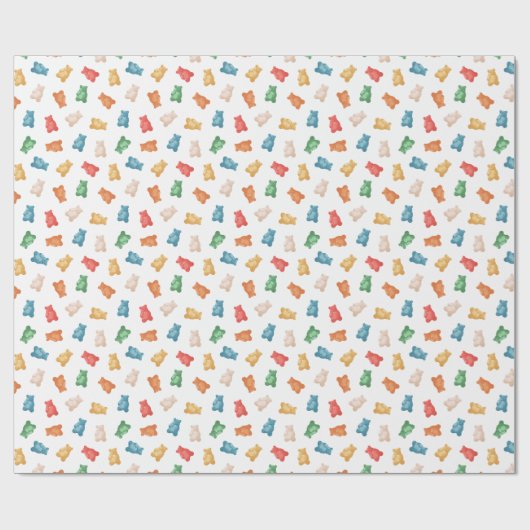 Gummy Beren Patroon Cadeaupapier (Vlak)