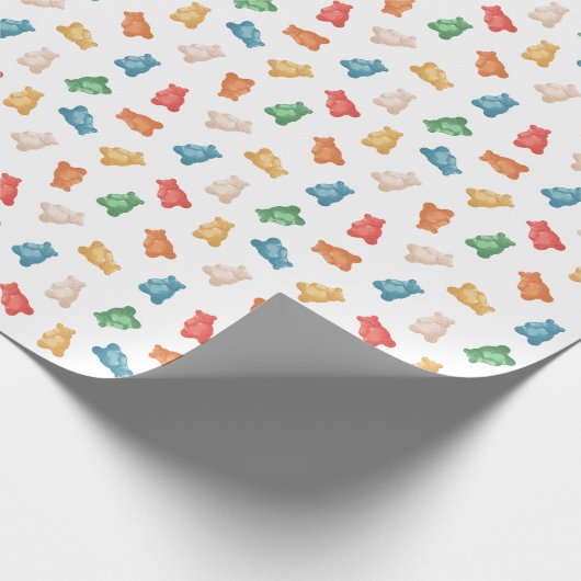 Gummy Beren Patroon Cadeaupapier (Hoek)