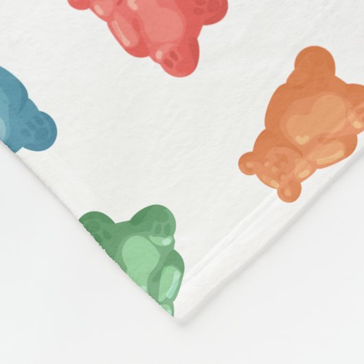 Gummy Beren Patroon Fleece Deken (Hoek)