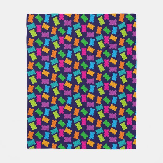 Gummy Beren Patroon Fleece Deken (Voorkant)