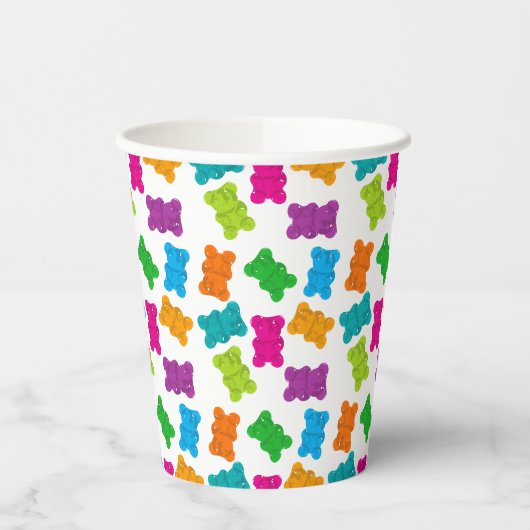 Gummy Beren Patroon Papieren Bekers (Links)