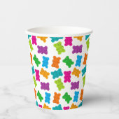 Gummy Beren Patroon Papieren Bekers (Voorkant)