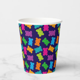 Gummy Beren Patroon Papieren Bekers