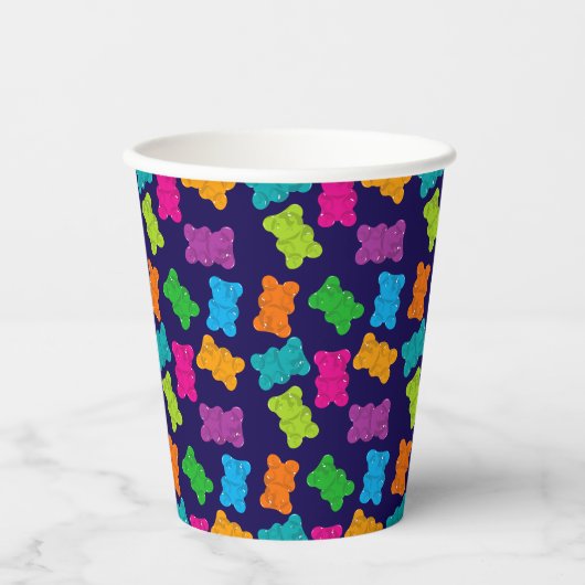 Gummy Beren Patroon Papieren Bekers (Voorkant)