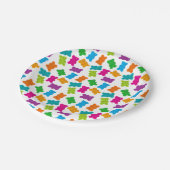 Gummy Beren Patroon Papieren Bordje (Gekanteld)