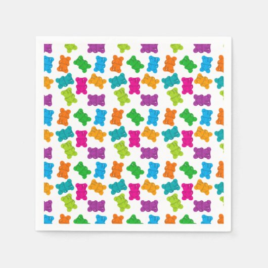 Gummy Beren Patroon Servet (Voorkant)