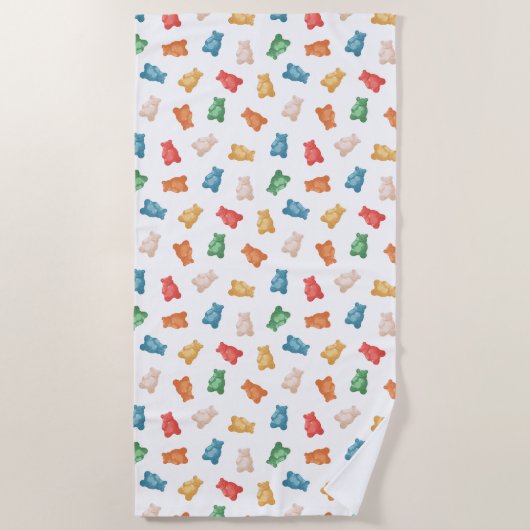 Gummy Beren Patroon Strandlaken (Voorkant)