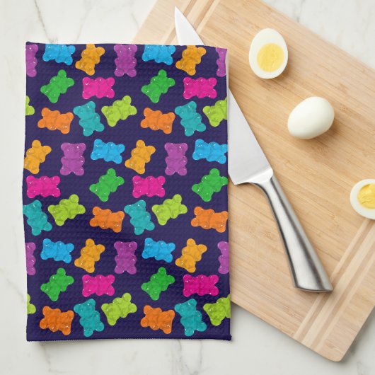 Gummy Beren Patroon Theedoek (Quarter Fold)