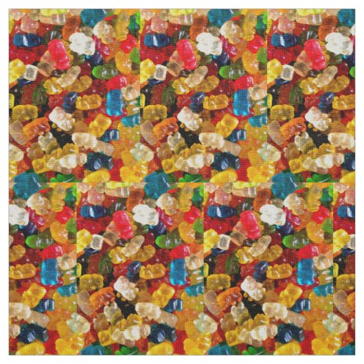 Gummy beren snoep regenboog stof (Swatch)