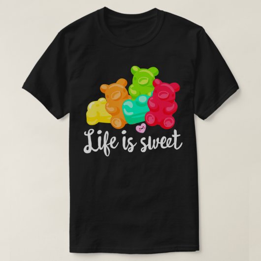 Gummy Beren Soft Sugar Snoep Fruity Juicy Kinder G T-shirt (Design voorkant)